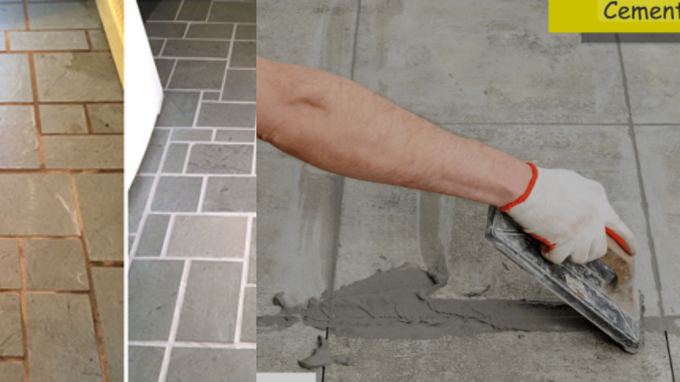 Shiny polished porcelain floor tiles that may require sealing